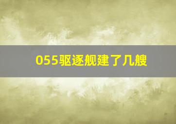 055驱逐舰建了几艘