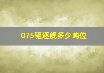 075驱逐舰多少吨位