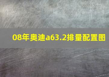 08年奥迪a63.2排量配置图