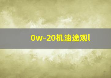 0w-20机油途观l