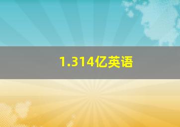 1.314亿英语