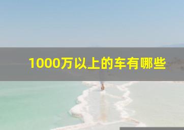 1000万以上的车有哪些