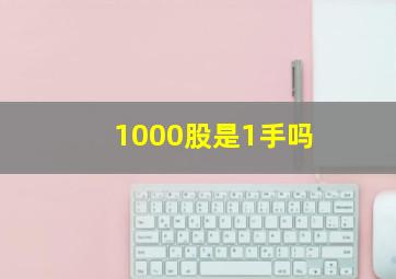 1000股是1手吗