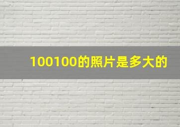 100100的照片是多大的