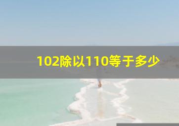 102除以110等于多少