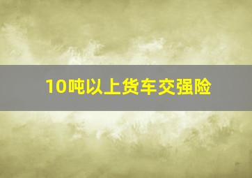 10吨以上货车交强险