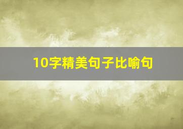 10字精美句子比喻句