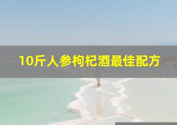 10斤人参枸杞酒最佳配方