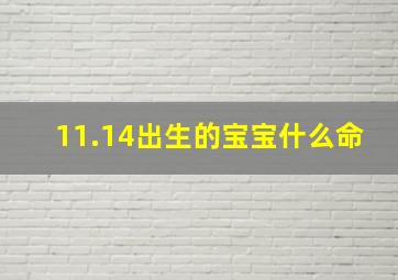 11.14出生的宝宝什么命