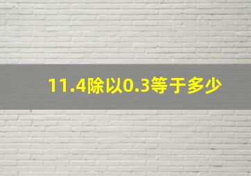 11.4除以0.3等于多少