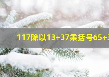 117除以13+37乘括号65+35