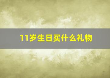 11岁生日买什么礼物