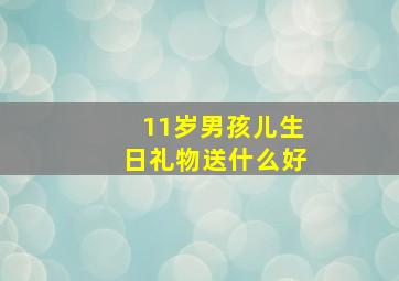 11岁男孩儿生日礼物送什么好