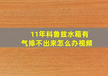 11年科鲁兹水箱有气排不出来怎么办视频