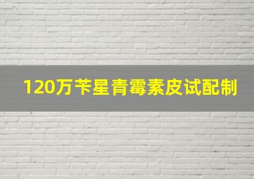 120万苄星青霉素皮试配制