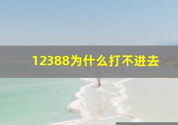 12388为什么打不进去