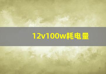 12v100w耗电量