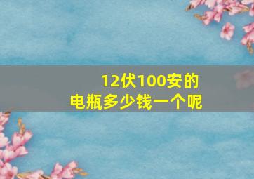 12伏100安的电瓶多少钱一个呢