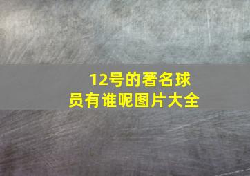 12号的著名球员有谁呢图片大全