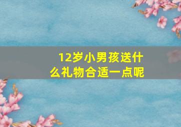 12岁小男孩送什么礼物合适一点呢