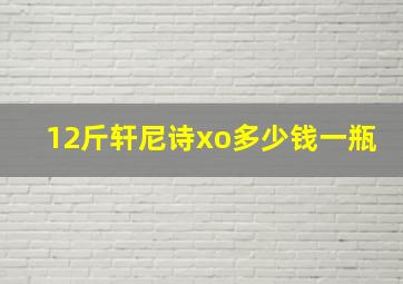 12斤轩尼诗xo多少钱一瓶