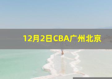 12月2日CBA广州北京