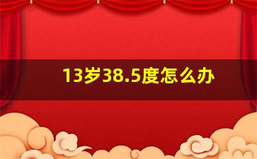 13岁38.5度怎么办