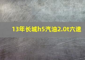 13年长城h5汽油2.0t六速