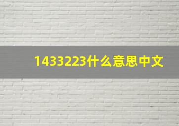 1433223什么意思中文