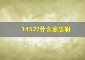 14527什么意思啊