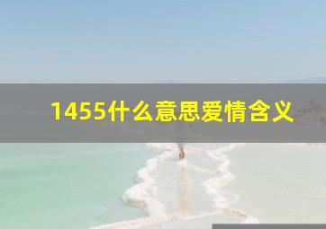 1455什么意思爱情含义