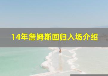 14年詹姆斯回归入场介绍