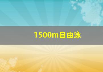 1500m自由泳