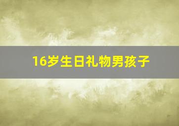 16岁生日礼物男孩子