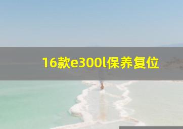 16款e300l保养复位