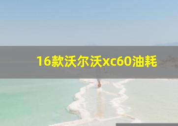 16款沃尔沃xc60油耗