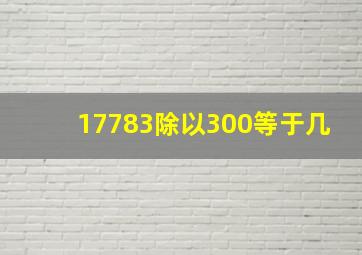 17783除以300等于几