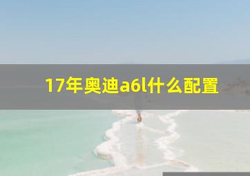 17年奥迪a6l什么配置