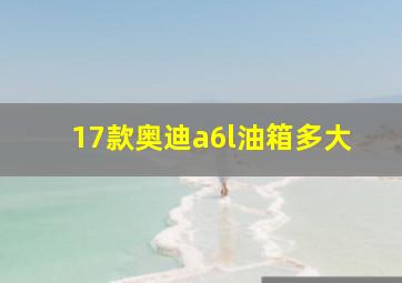 17款奥迪a6l油箱多大