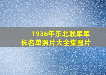 1936年东北联军军长名单照片大全集图片