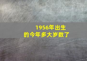 1956年出生的今年多大岁数了