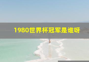 1980世界杯冠军是谁呀