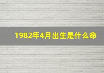 1982年4月出生是什么命