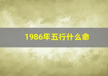 1986年五行什么命