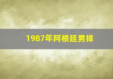 1987年阿根廷男排