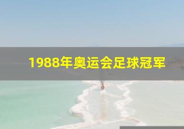 1988年奥运会足球冠军