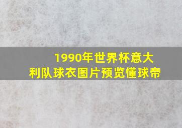 1990年世界杯意大利队球衣图片预览懂球帝