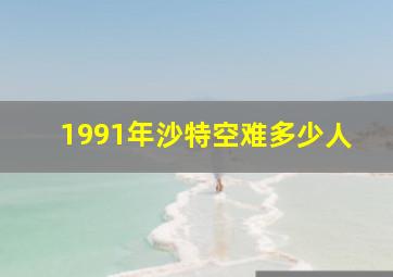 1991年沙特空难多少人