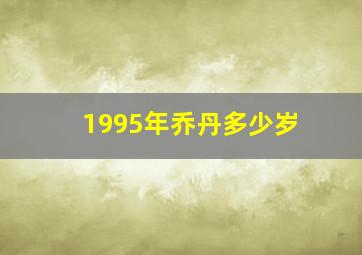 1995年乔丹多少岁