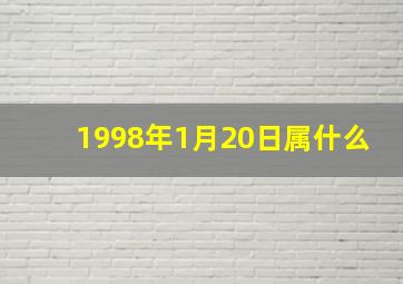 1998年1月20日属什么